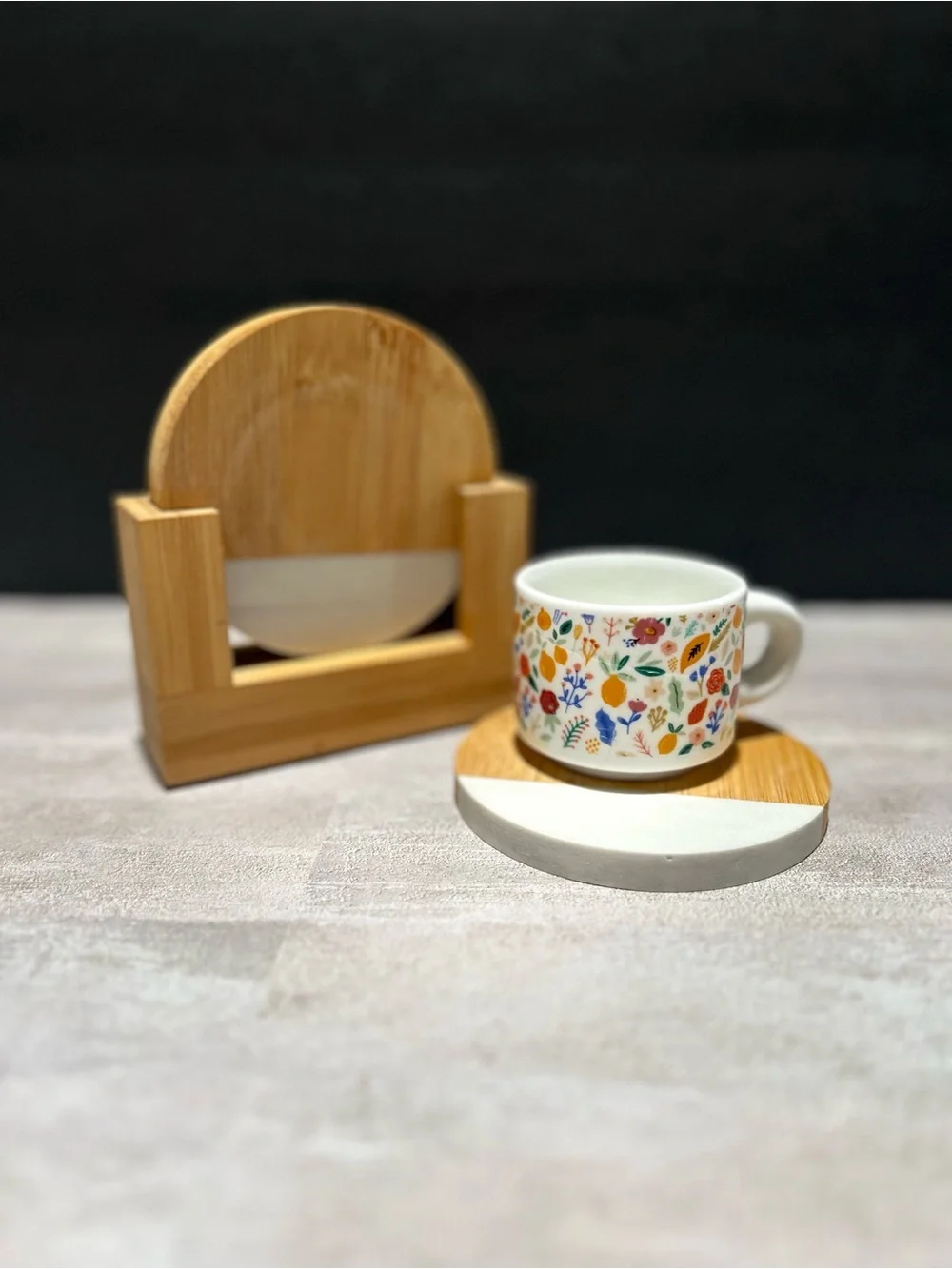 Bamboo and Marble Coasters